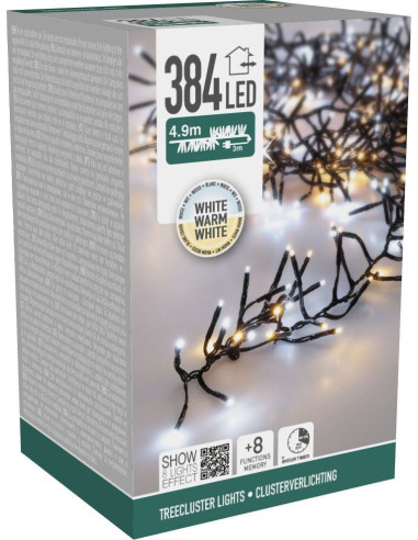 Treecluster Kerstboomverlichting - 384led -...