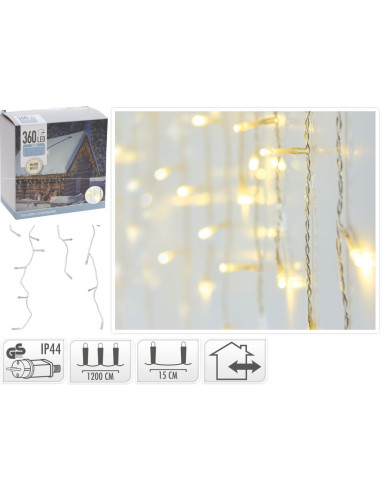 IJspegel verlichting 360 LED - warm wit -...