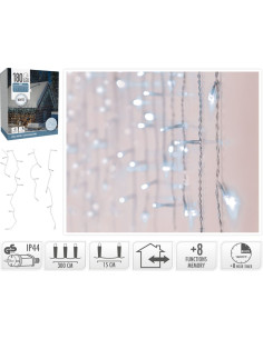 IJspegel verlichting - 180 LED - Wit - Transparant Snoer...