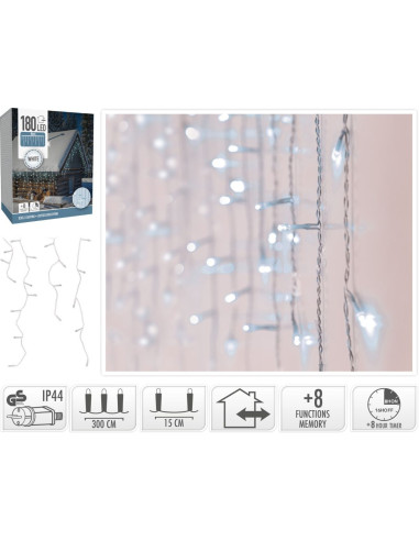 IJspegel verlichting - 180 LED - Wit -...