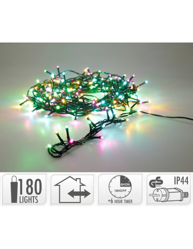LED Verlichting 180 LED - 13.5 Meter - Kerst -...