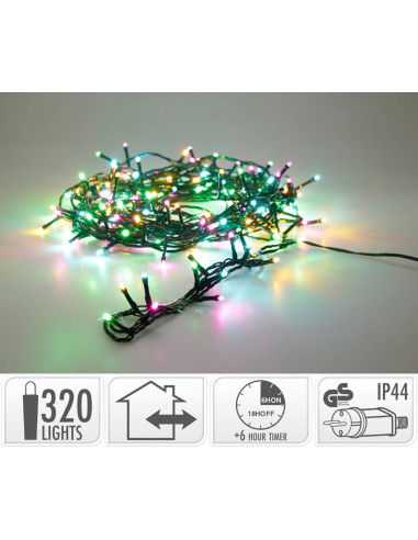 LED Verlichting 320 LED - 24 Meter - Kerst -...