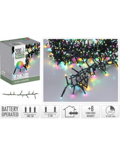 Micro Cluster 200 led - 4m - Soft Multi Colour - Batterij...