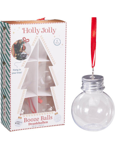 Vulbare Drankballen - 6x Kerstballen Shotglaasjes