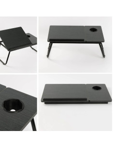 Ceruzo Bedtafel Verstelbaar Zwart- Laptoptafel -... 2