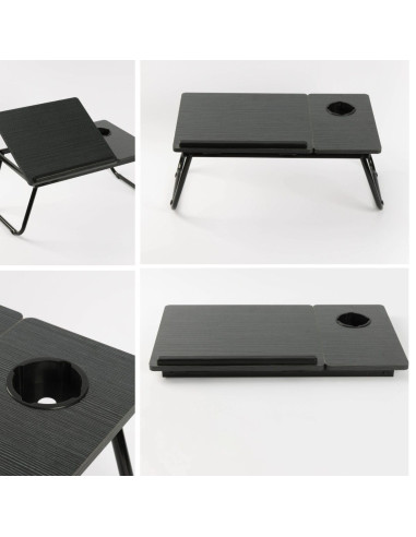 Ceruzo Bedtafel Verstelbaar Zwart- Laptoptafel...