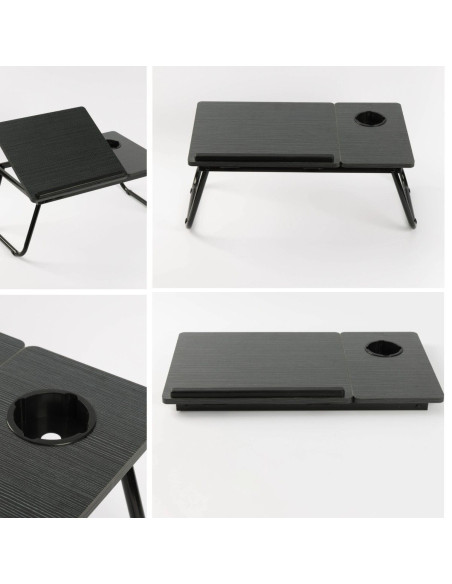 Ceruzo Bedtafel Verstelbaar Zwart- Laptoptafel - Ontbijttafel