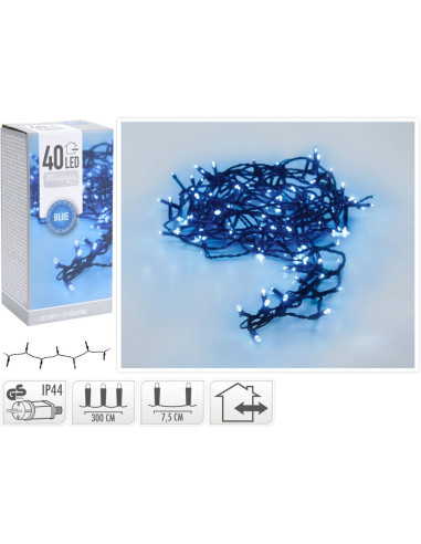 LED verlichting - 40 LED - 3 meter - blauw