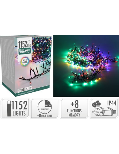 Treecluster Kerstboomverlichting - 1152led -...