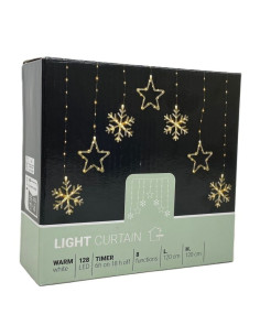 Kerstverlichting Lichtgordijn -Sterren - Sneeuwvlokken -... 2