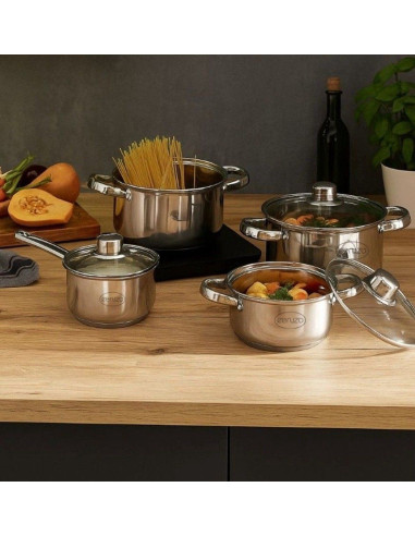 Ceruzo Pannenset 8-delig - alle Warmtebronnen -...
