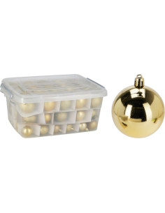 Kerstballen Set Goud - 70 Stuks - Kunststof  - Opbergbox
