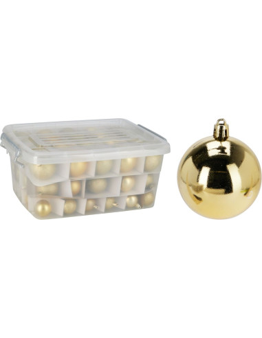 Kerstballen Set Goud - 70 Stuks - Kunststof  -...