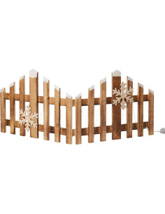 Kersthek 76cm - met led verlichting - hout 2