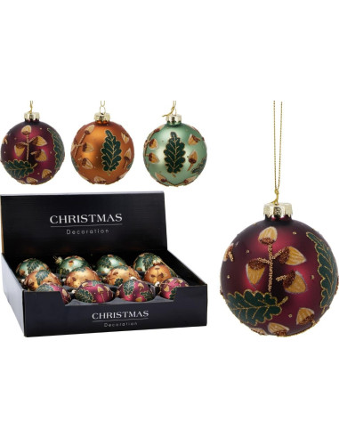 12x Glazen Kerstbal - Mat - 8cm