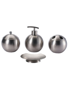 Bergner Luxe Roestvrijstalen Badset (4-delig) - Matte...