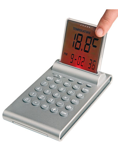 Multifunktionele alarm klok met push-up LCD...