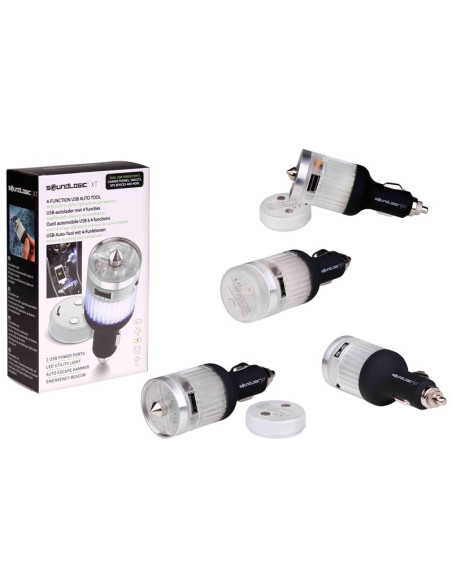 Soundlogic USB-autolader met 4 funkties