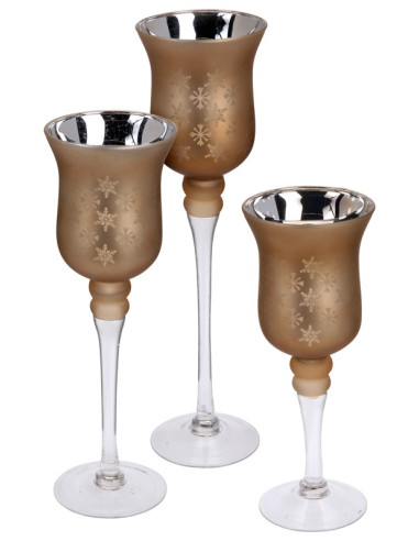 Home & Styling Set van 3 luxe kandelaren