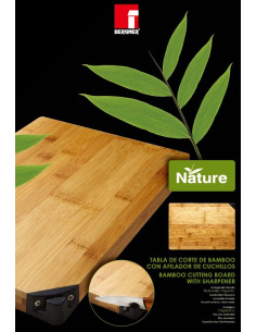 Bergner Bamboe snijplank met messenslijper 2