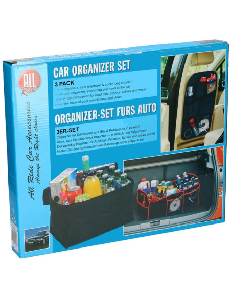 Opbergset voor auto 3 delig